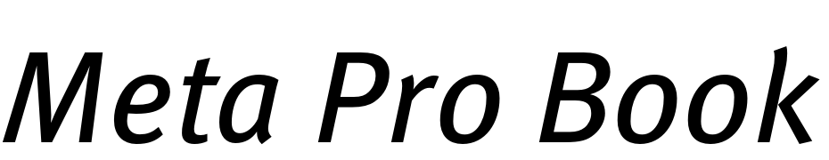 Meta Pro Book Italic Yazı tipi ücretsiz indir